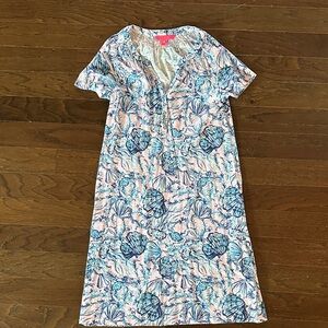 Lilly Pulitzer Blue and Pink Floral Dress